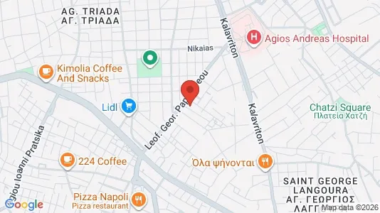 Apartments for rent i Patras - kort over placeringen
