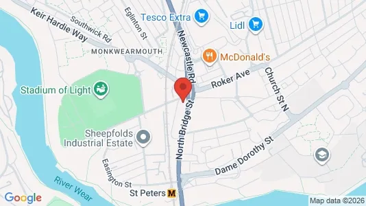 Apartments for rent i Sunderland - Tyne and Wear - kort over placeringen