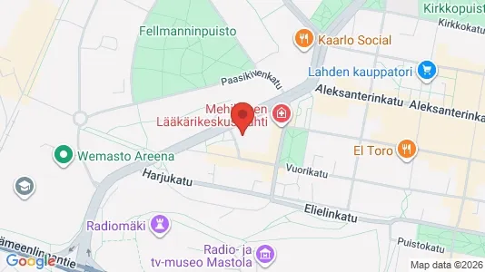 Apartments for rent i Lahti - kort over placeringen