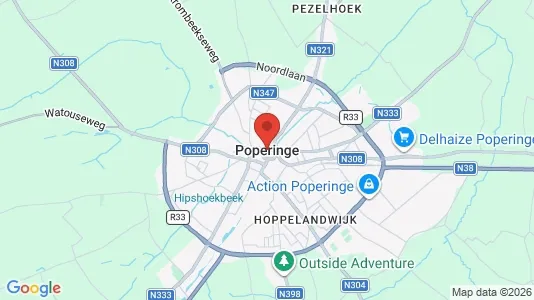 Houses for rent i Poperinge - kort over placeringen