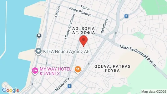 Apartments for rent i Patras - kort over placeringen