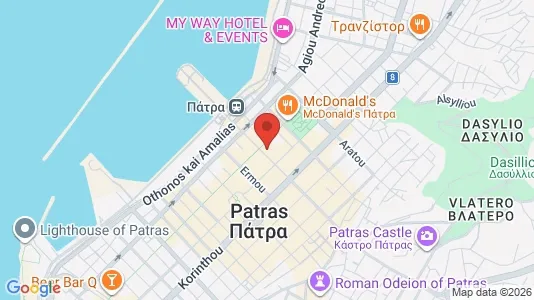 Apartments for rent i Patras - kort over placeringen