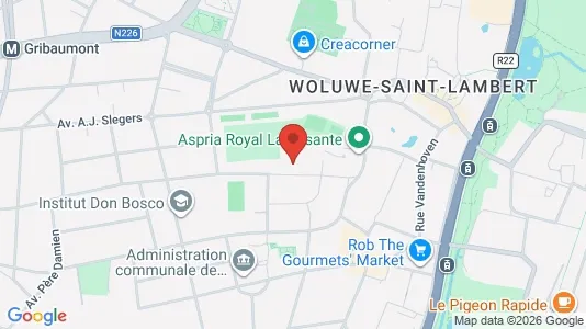 Apartments for rent i Brussels Sint-Pieters-Woluwe - kort over placeringen