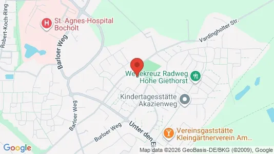 Apartments for rent i Borken - kort over placeringen
