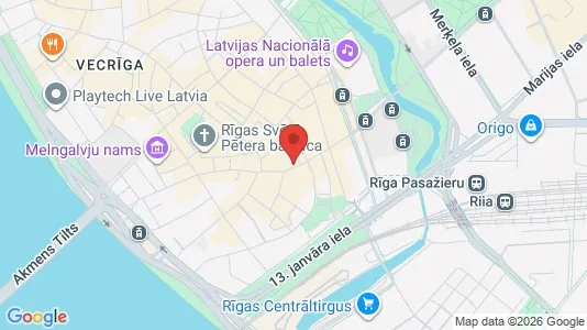 Apartments for rent i Riga Vecrīga - kort over placeringen