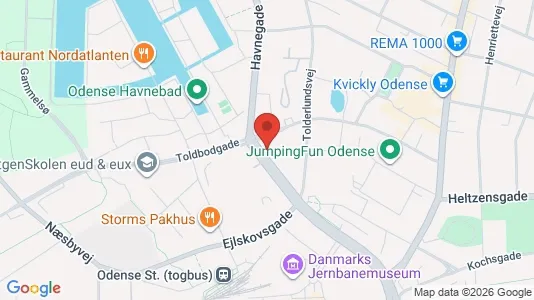 Apartments for rent i Odense C - kort over placeringen