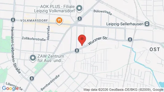 Apartments for rent i Leipzig - kort over placeringen
