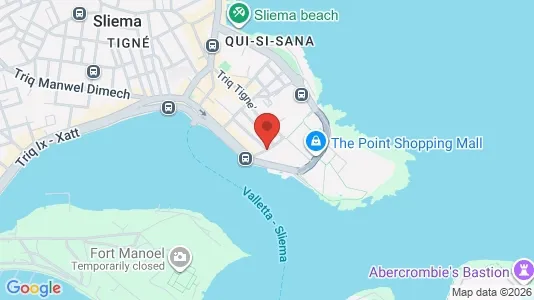 Apartments for rent i Sliema - kort over placeringen