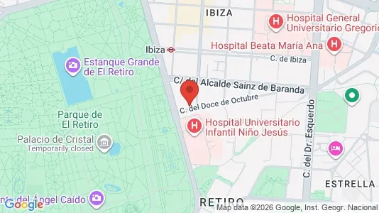 Apartments for rent i Madrid Retiro - kort over placeringen