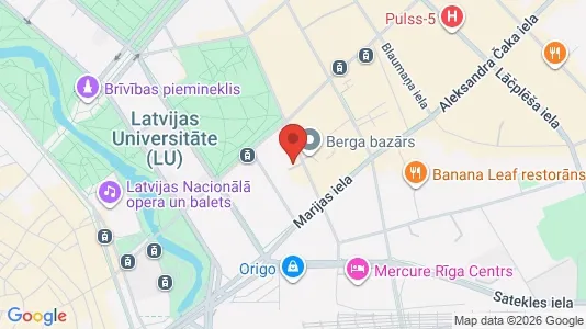 Apartments for rent i Riga Centrs - kort over placeringen