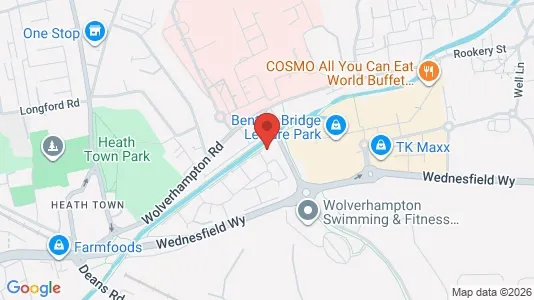 Apartments for rent i Wolverhampton - West Midlands - kort over placeringen