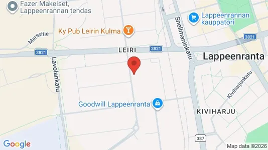 Apartments for rent i Lappeenranta - kort over placeringen
