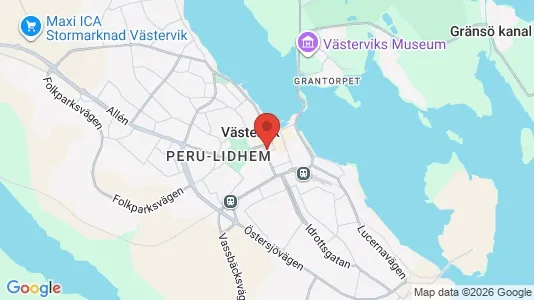 Rooms for rent i Västervik - kort over placeringen