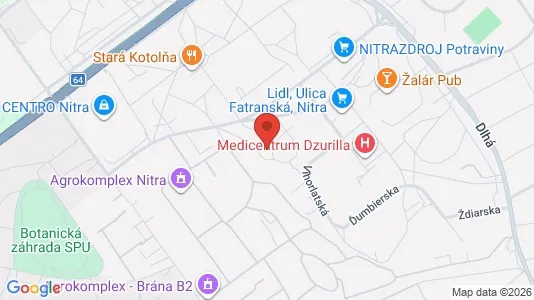 Apartments for rent i Nitra - kort over placeringen