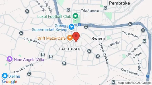 Apartments for rent i Swieqi - kort over placeringen