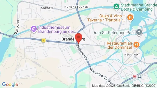 Apartments for rent i Brandenburg an der Havel - kort over placeringen