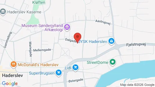 Apartments for rent i Haderslev - kort over placeringen