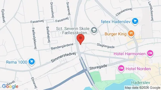 Apartments for rent i Haderslev - kort over placeringen
