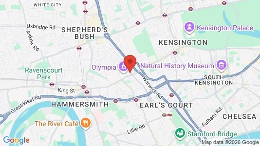 Houses for rent i London W14 - kort over placeringen