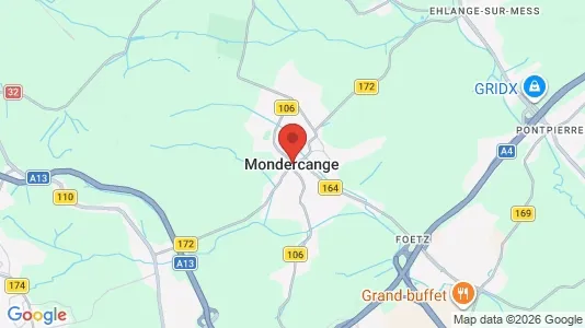 Houses for rent i Mondercange - kort over placeringen
