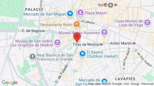 Apartments for rent i Madrid Centro - kort over placeringen