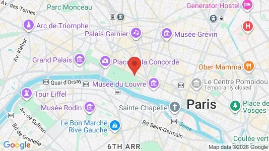 Apartments for rent i Paris 1er arrondissement - kort over placeringen