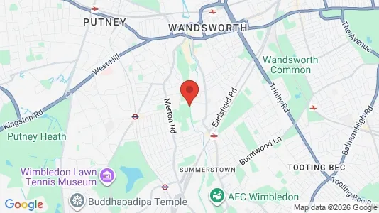 Houses for rent i London SW18 - kort over placeringen