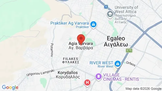 Apartments for rent i Agia Varvara - kort over placeringen