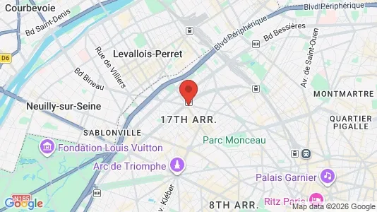 Apartments for rent i Paris 17ème arrondissement - kort over placeringen