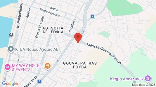 Apartments for rent i Patras - kort over placeringen
