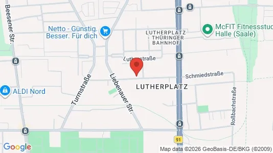 Apartments for rent i Halle (Saale) - kort over placeringen