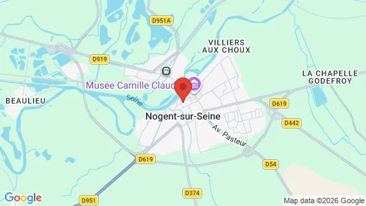 Apartments for rent i Nogent-sur-Seine - kort over placeringen