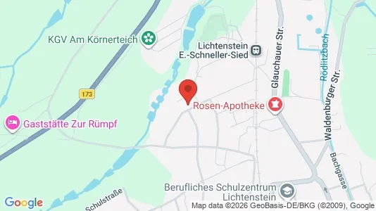 Apartments for rent i Zwickau - kort over placeringen