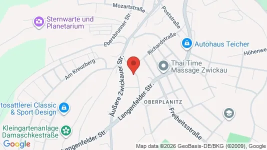 Apartments for rent i Zwickau - kort over placeringen