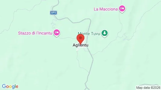 Houses for rent i Aglientu - kort over placeringen