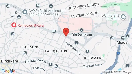 Apartments for rent i Birkirkara - kort over placeringen