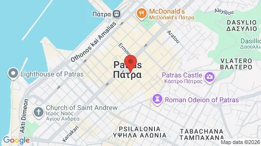 Apartments for rent i Patras - kort over placeringen