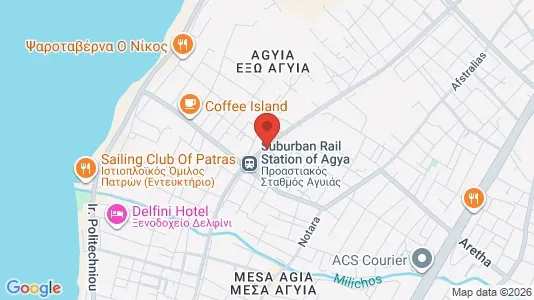 Apartments for rent i Patras - kort over placeringen
