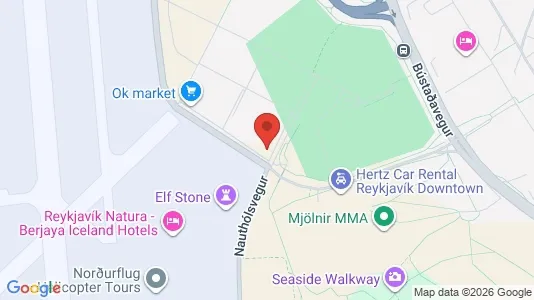 Apartments for rent i Reykjavík Hlíðar - kort over placeringen
