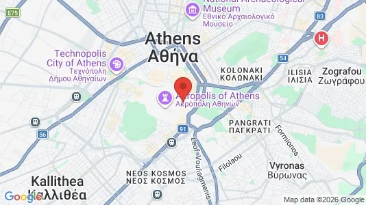 Houses for rent i Athens Plaka - kort over placeringen
