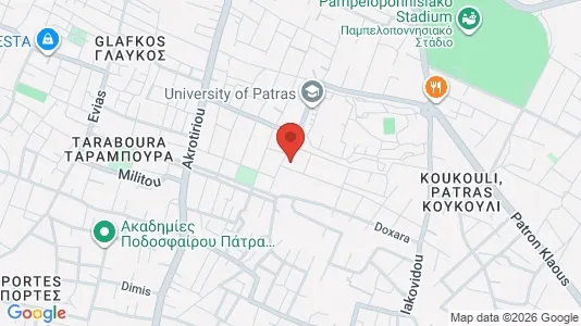 Apartments for rent i Patras - kort over placeringen