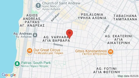 Apartments for rent i Patras - kort over placeringen