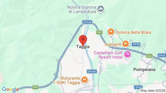 Apartments for rent i Taggia - kort over placeringen