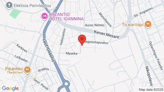 Apartments for rent i Ioannina - kort over placeringen