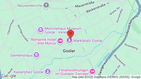 Apartments for rent i Goslar - kort over placeringen