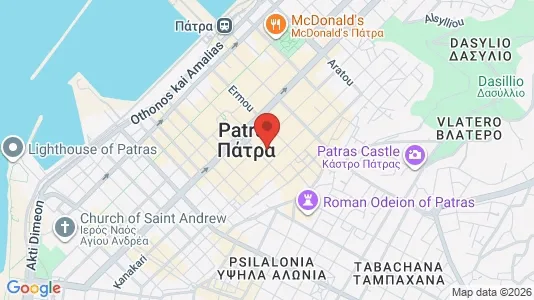 Apartments for rent i Patras - kort over placeringen