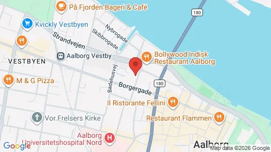 Apartments for rent i Aalborg Center - kort over placeringen
