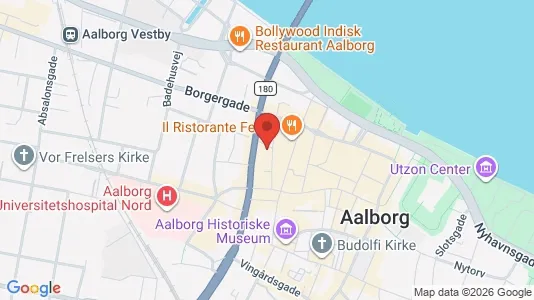 Apartments for rent i Aalborg Center - kort over placeringen