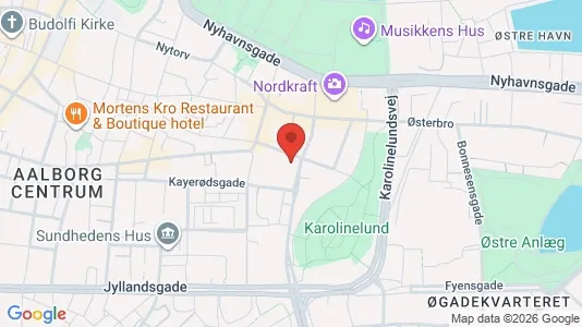 Apartments for rent i Aalborg Center - kort over placeringen