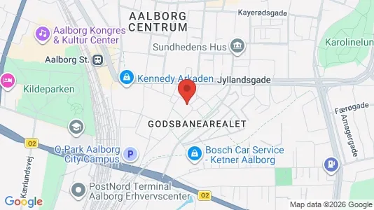 Apartments for rent i Aalborg Center - kort over placeringen